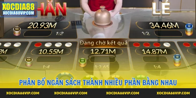 Phân bổ ngân sách thành nhiều phần bằng nhau